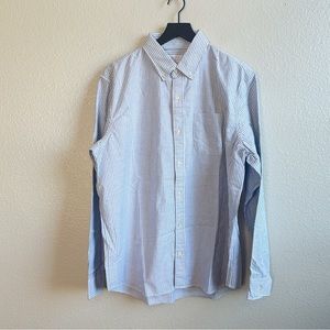 NWT GAP Blue White Pinstripe Button Down Long Sleeve Shirt Mens Size Extra Large